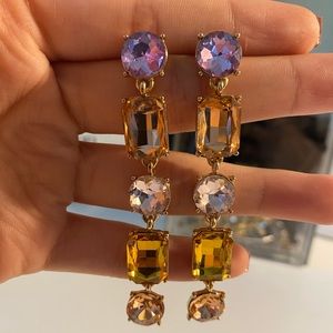 Colorful jeweled earrings